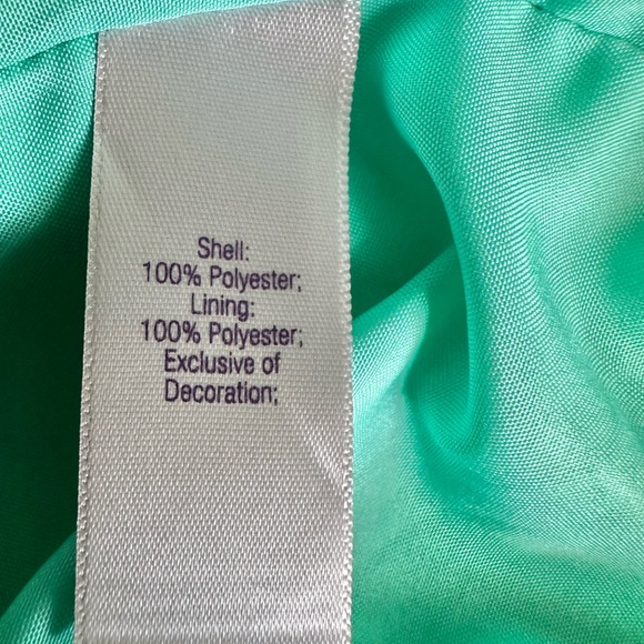 Jennifer Lopez JLO Surplice Faux Wrap Floral Dress Aqua Sleeveless  Size 1X - Picture 9 of 11